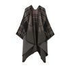 En stock Estilo Clásico de Corte Chal para Mujer Doble Cara con Borlas Capa Dividida Estilo Alto Viaje Capa Cálida Estilo Nuevo
