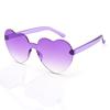 Gafas de sol transparentes de gelatina color amor, sin marco, con forma de corazón, para hombres y mujeres, con forma de corazón de melocotón, transfronterizas, europeas y americanas.