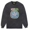 Nirvana Nirvana Vintage Americano retro desgastado rock punk desgastado lavado batik camiseta de manga larga