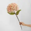 Retro Europeo Flor de Hortensia Grande Artificial Colores de Otoño Verano Infinito Adorno para el Hogar Sala de Estar Arreglo Floral de Boda Ramo Decoración Flor