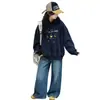 Sudadera con capucha de moda de otoño para niñas transfronteriza 2026 nuevo estilo top básico de moda para principios de otoño para niños mayores