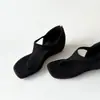 Sandálias de Tira Quadradas Retro Fashionáveis Estilo Coreano 2026 para Mulheres, Uso Externo, Aumenta a Altura, Zíper Traseiro, Sapatos Estilo Romano