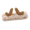 Diadema Linda para Lavarse la Cara, Nueva Diadema de Peluche Elegante para Mujeres, Cinta para el Cabello Antihumedad para Lavar