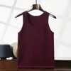 Camiseta de punto de cachemira lisa para hombre con cuello en U y doce puntadas, sin mangas, capa interior, cómoda, amigable con la piel, jersey