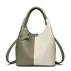 Bolso de mujer transfronterizo 2026 nueva moda versátil con bloques de color tipo cesta bolso de mano elegante bolso de hombro cruzado