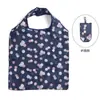 Estilo K de Bolso Plegable Creativo Ecológico T190 Poliéster Tela Floral Bolso para Teléfono Móvil Portátil Bolsa de Compras para Supermercado Bolsa para Compras de Comestibles