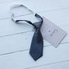 Corbata pequeña ultracorta casera para mujeres perezosas, estilo universitario lindo, marrón retro, marrón, negro