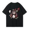 Camiseta Genshin Impact Camisetas Hu Tao Xiao Estampada Tops Meninas