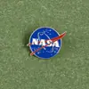 [Broche Personalizado] Comércio Exterior Criativo Broche de Liga de Alumínio da Nasa Logo da Nasa Broche Esmaltado