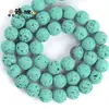 Piedra Volcánica de Caucho Cuentas Sueltas Accesorios para Joyería DIY Cuentas Redondas Coloridas Joyería Transfronteriza Venta al por Mayor Directa de Fábrica