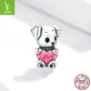 Plata Ziyun Nuevo plata 925 perrito con cuentas amor Perrito animal Cuentas DIY joyería al por mayor SCC1677