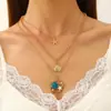 Bohemio Verano Playa Concha Cadena Clavícula Nicho Orilla del Mar Perla Imitación Estrella de Mar Concha Colgante Collar Pulsera
