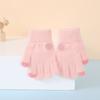 Luvas infantis para meninos e meninas para outono e inverno à prova de frio quentes cinco dedos para meninas grandes no inverno crianças e estudantes com dedos grossos