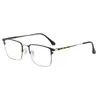 Nuevo Marco de Gafas Planas de Negocios de Alta Gama Ultraligero para Hombre con Patillas de Resorte, Se Puede Combinar con Graduación