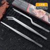 Pinça para alimentos, pinça para pão em aço inoxidável, extra longa e grossa, pinça para churrasco, pinça para grelhar ao ar livre, pinça para carvão, pinça para bife, pinça para churrasco