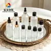 Botellas de Vidrio Transparente de 100 ml Disponibles en Stock, Botellas Dispensadoras Cosméticas con Tapón Interno, Botellas Gotero para Aceites Esenciales de 5 ml