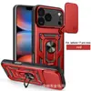 Adecuado para iPhone 17Pro 17E 16Pro Funda Protectora con Ventana Deslizante Apple 15 14 13 12 11 Funda con Soporte