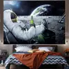 Fondo de tela para celebridad de internet astronauta tela colgante ins decoración de cabecera de dormitorio de estudiante tela de pared fondo de diseño de habitación moda