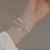 Pulseira de jade Hetian marca Fu pulseira de pérolas Feminina Luxo leve nicho requintado pulseira para amigas Estilo nacional novo estilo chinês presente