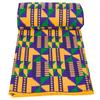 Generación en stock de tela africana de cera poliéster de doble cara tela estampada con patrón Kent tela africana tela de comercio exterior
