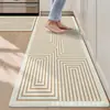 Tapete de Piso para Cozinha, Absorvente de Água, Antiderrapante, Resistente a Manchas, Conjunto de Duas Peças Longas, Tapete de Pé, Tapete de Piso de Terra de Diatomáceas Moderno Simples Transfronteiriço