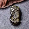 Pingente Pixiu Olho de Arco-Íris Obsidiana Dourada Grau A Pingente Pixiu Um Yuan Obsidiana Negra Pingente Pixiu Jade Atacado