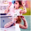 Adesivos de tatuagem de animais de estimação para crianças, desenhos animados, masculinos e femininos, mini para festas, ins, à prova d'água, suor, brinquedo infantil, adesivos com padrões divertidos
