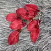 9 piezas hojas grandes de pomelo boda arreglo floral de boda hojas decorativas flores de seda flores artificiales hojas caqui decoración de boda material floral