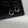 Aretes de Aro Lisos Brillantes Minimalistas para Mujer Moda Nicho Estilo Cool Versátil Aretes de Alta Gama al Por Mayor