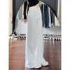 Jeans branco de cintura alta e perna reta para mulheres, estilo fino de outono 2026, corte solto, caimento de alta qualidade, calças versáteis de perna larga até o chão