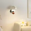 Lámpara de pared con interruptor de cordón estilo crema de champiñones, modelo nuevo 2025 para habitación infantil, lámpara de mesita de noche, lámpara de pared de fondo para sala de estar