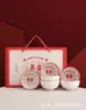 Cerámica Poli Hombre Rojo Rico Juego de Tazones y Palillos Cerámicos para el Hogar Regalo Creativo para Eventos Empresariales y Beneficencia Promoción al por Mayor Compra Grupal