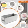 Caixa de Armazenamento para Discos CD/DVD de Mesa com Tampa Cesta para Lanches Caixa Dobrável à Prova de Poeira para Roupa Íntima Caixa Organizadora para Diversos
