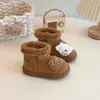 Otoño/Invierno 2026 Nuevos Zapatos Cálidos Retro KT Cat Birkenstock para Niñas Zapatos Versátiles Antideslizantes de Fieltro de Lana Mocasines Zapatos de Algodón
