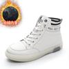 Liquidación Zapatos de Mujer de Caña Alta 2026 Otoño/Invierno Nuevo Estilo Tenis Blancos Suela Suave Casual Elástico Suela Plana Estudiante Talla Grande 42
