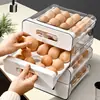 Caja de Almacenamiento de Huevos tipo Cajón Específico para Refrigerador Transfronteriza, Caja de Conservación de Cocina, Herramienta Organizadora de Grado Alimenticio, Contenedor de Almacenamiento de Huevos