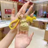 Llavero de Oro Puro 999 Creativo de Moda Colgante de Oro Bolso de Riqueza Diaria Bolsa de la Suerte Encanto Concha de Agua Mismo Estilo