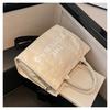 Bolsa Tote Feminina Transfronteiriça Nova Lona Nó Prática Bolsa de Mão Grande Capacidade Trabalho Deslocamento Bolsa de Ombro Transversal