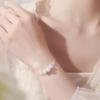 Pulsera Sansheng Sanshi chapada en plata pulsera para niña lujo ligero nicho exquisito cumpleaños San Valentín Qixi regalo para novia
