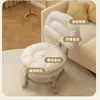 Taburete Pequeño para el Hogar con Ruedas Giratorias, Taburete Bajo con Ruedas, Taburete Redondo Pequeño Móvil con Cojín Suave para Adultos, Adecuado para la Entrada