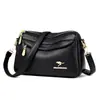 Bolso Cruzado para Mujer Nuevo 2024 Tendencia de Moda Portátil Bolso de Madre Multicapa Piel Suave Bolso de Hombro Cruzado