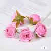 Nuevo Modelo de Cabezas de Flores de Rosa Simuladas Accesorios DIY Flor Artificial Individual de Tela de Seda Decoración de Escena de Boda Arreglo Floral Accesorios para Fotografía