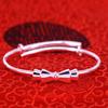Plata de ley 999 plata pura Pulsera de lazo brillante para niños mediana y grande Pulsera de plata para mujer pulsera de plata esmerilada