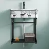 Lavabo Simple de Pared para Apartamento Pequeño de un Solo Seno para Baño Hogareño Mini Lavabo Pequeño Lavabo de Cerámica con Soporte