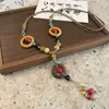 Nuevo Collar con Colgante de Pluma Zen Estilo Chino para Mujer, Accesorios Retro en Capas, Cadena Larga Bohemia para el Cuello, Cadena para la Clavícula