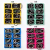 Anillo Chino Serie Nueve Entrelazados Desbloqueo y Desabrochado Juego de Ocho Piezas Venta al por Mayor Hebilla de Inteligencia Juego de 8 Piezas Hebilla Rompecabezas de Metal Abc