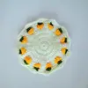 Estilo Xiaohongshu Hecho a Mano Lindo Posavasos de Fresa Kit de Ganchillo Hilo de Ganchillo Posavasos Aislante Térmico