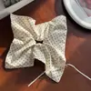 Bufanda Cuadrada Versátil de Lunares Francesa Goma para el Cabello Scrunchie Hueco de Cereza Cuerda para el Cabello de Cola de Caballo Simple Corazón Suave
