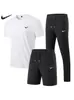 Traje Deportivo de Seda Helada de Secado Rápido para Hombre, Conjunto Casual de Tres Piezas para Verano, Pantalones Cortos Elásticos de Manga Corta para Correr y Entrenamiento para Hombre