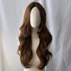 Peruca longa cacheada branca repartida no meio para fantasia de Halloween europeia e americana cosplay peruca de bruxa em estoque